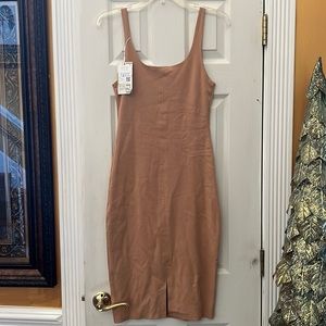 Halara khaki midi dress